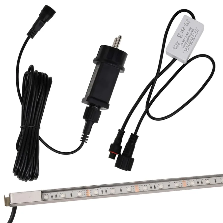 Déversoir pour cascade avec LED RVB Inox 60 cm - 11