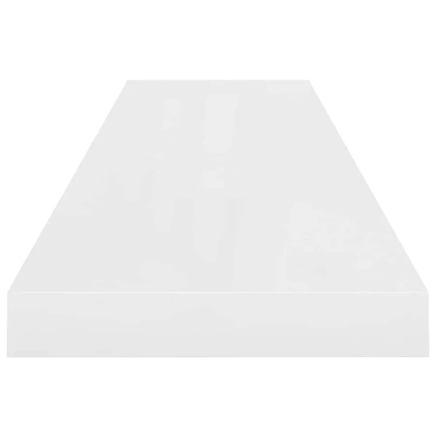 Étagère murale flottante Blanc brillant 90x23,5x3,8 cm MDF - 7