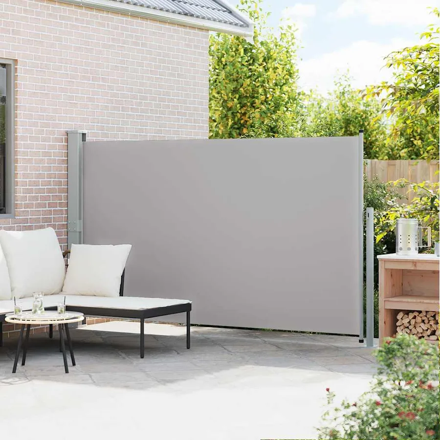 Auvent latéral rétractable de patio 170x300 cm Gris - 3