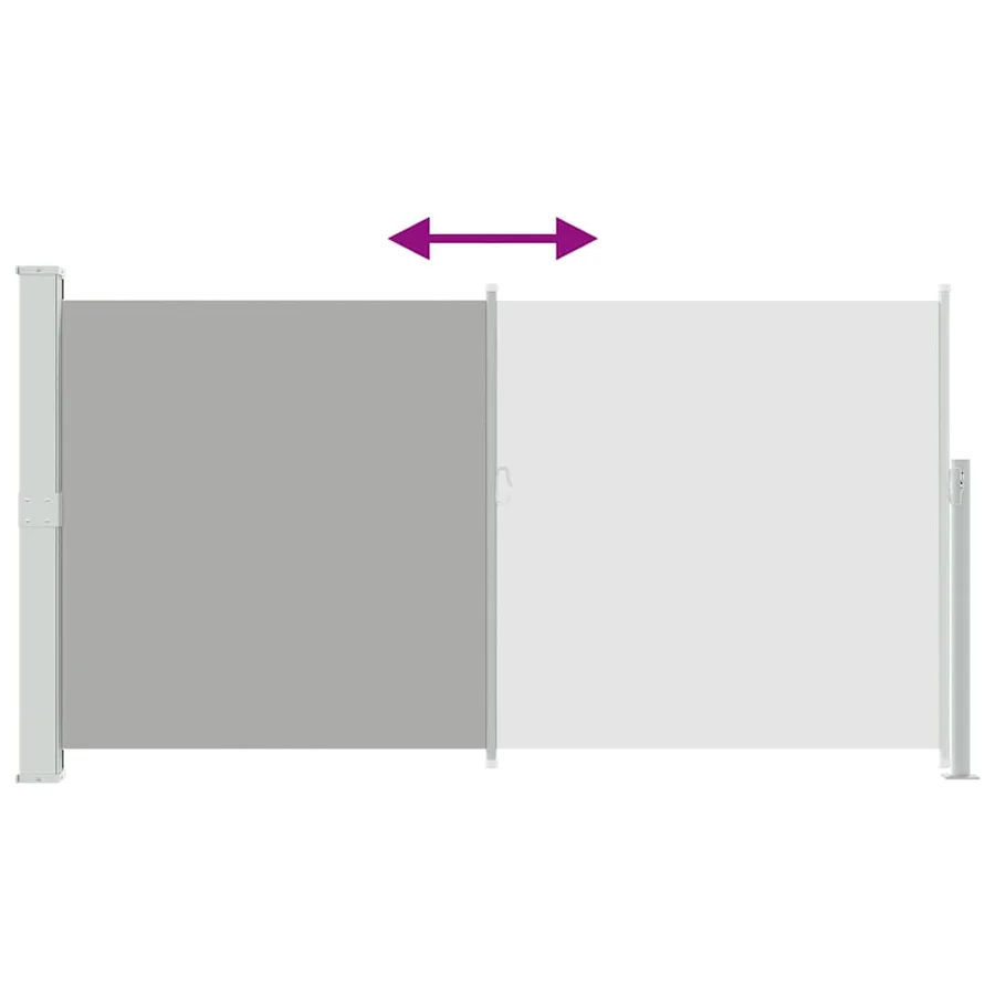 Auvent latéral rétractable de patio 170x300 cm Gris - 8