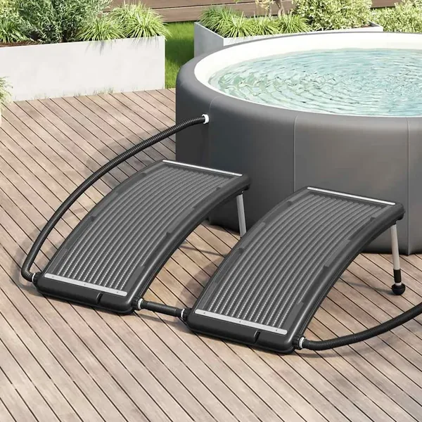 Panneaux de chauffage solaire de piscine courbés 2 pcs 110x65cm