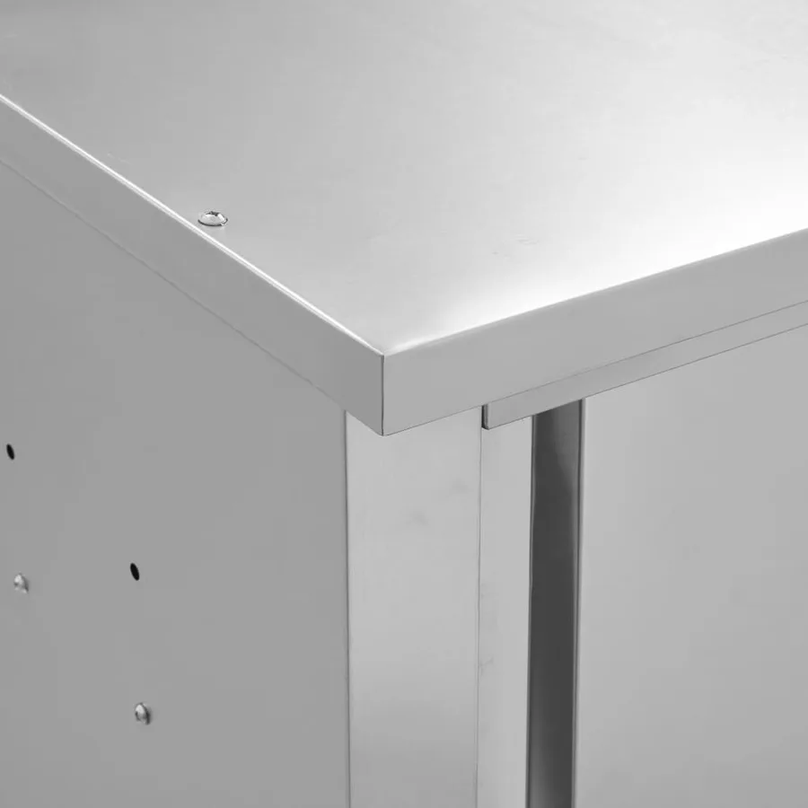 Armoire de cuisine avec portes coulissantes 120x40x50 cm Inox - 7