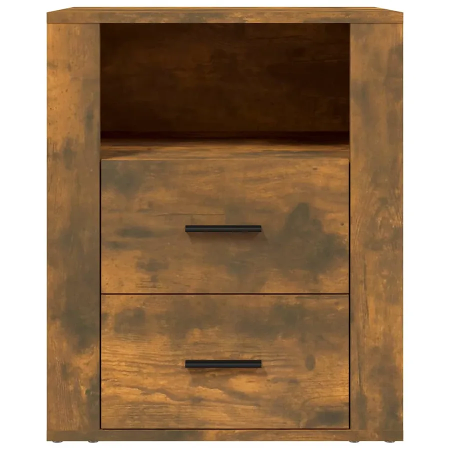 Table de chevet Chêne fumé 50x36x60 cm Bois d'ingénierie - 6