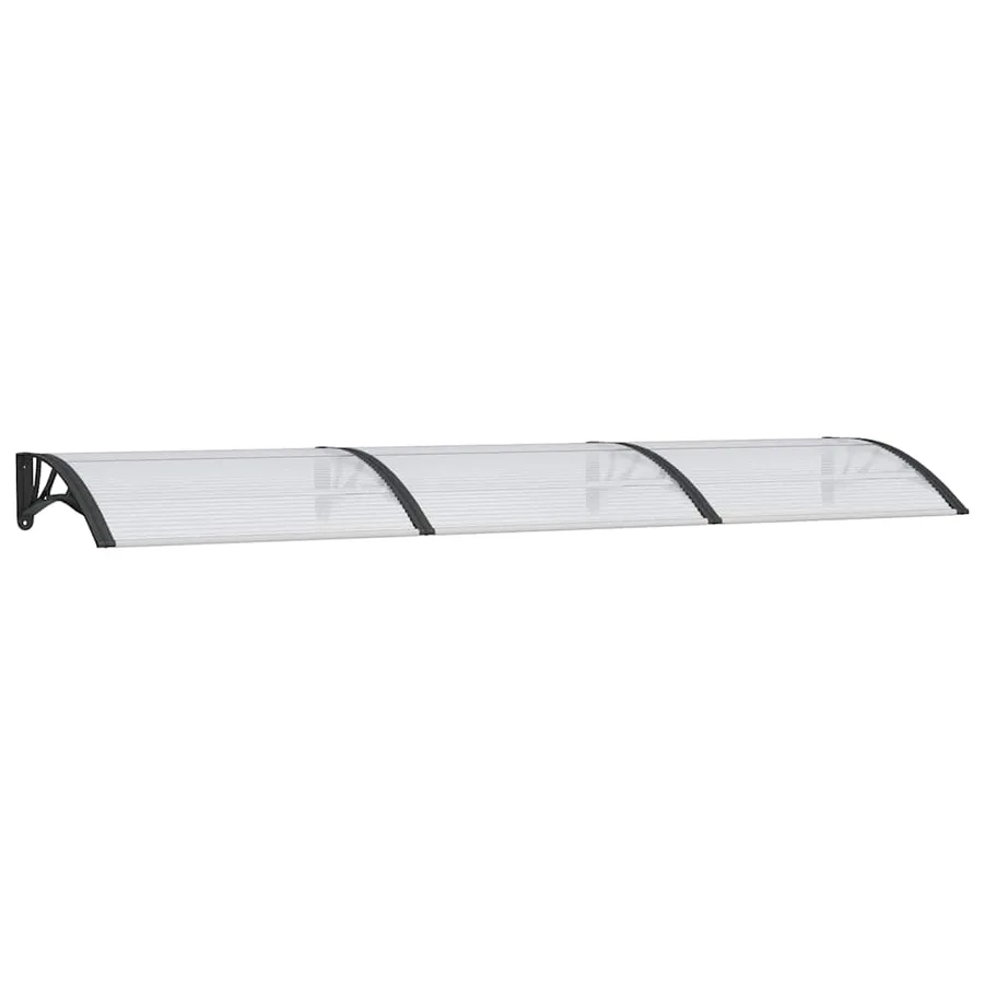Auvent de porte Noir et transparent 300x75 cm Polycarbonate - 2