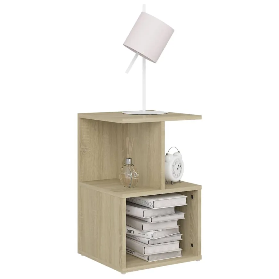 Table de chevet chêne sonoma 35x35x55 cm bois d'ingénierie - 5