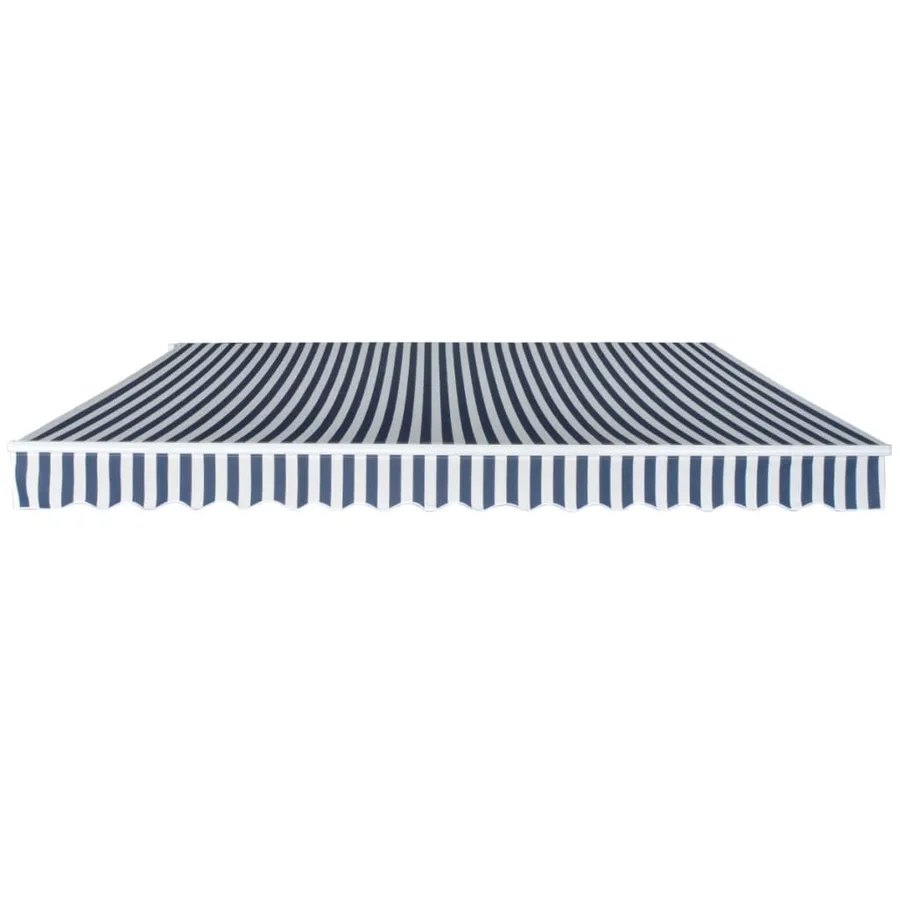 Auvent pliable manuel 400 cm Bleu/blanc - 2