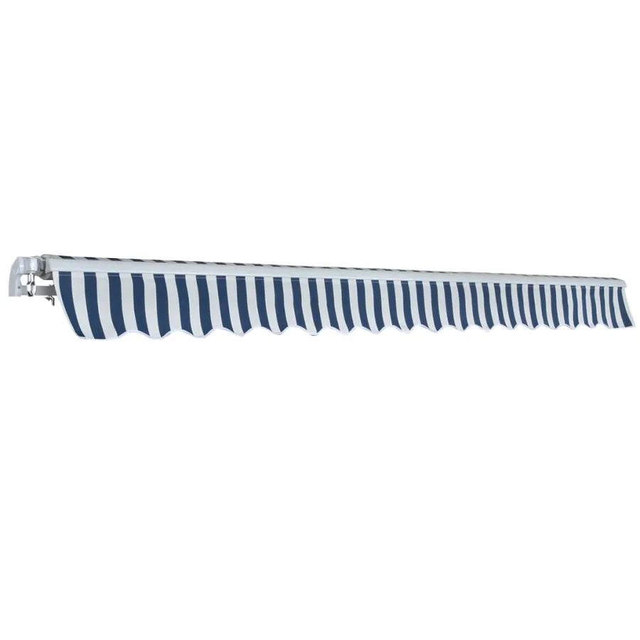 Auvent pliable manuel 400 cm Bleu/blanc - 3