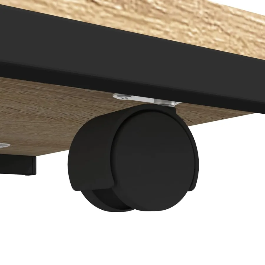 Table d'appoint à roues Chêne sonoma 50x35x55,5 cm - 7