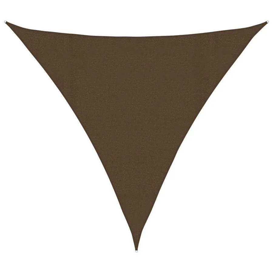 Voile d'ombrage 160 g/m² Marron 4x4x4 m PEHD - 2