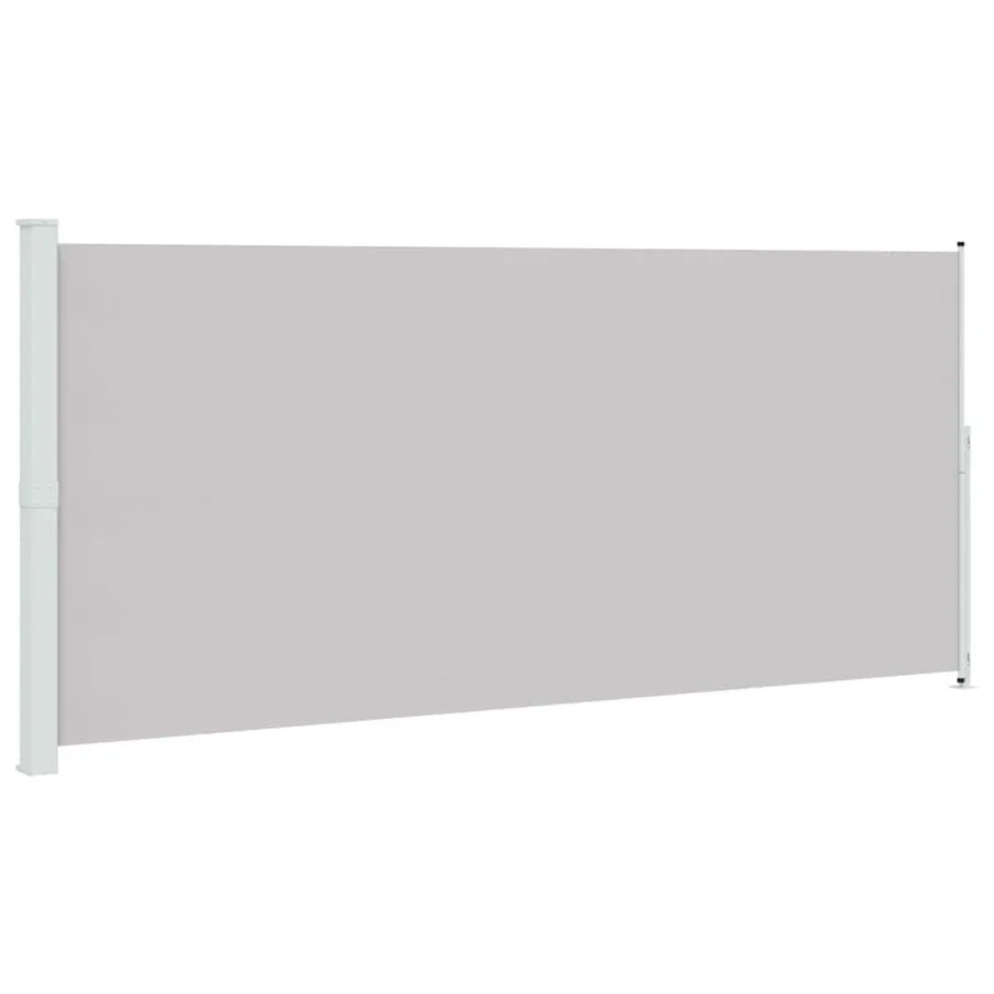 Auvent latéral rétractable de patio 220x500 cm Gris - 2
