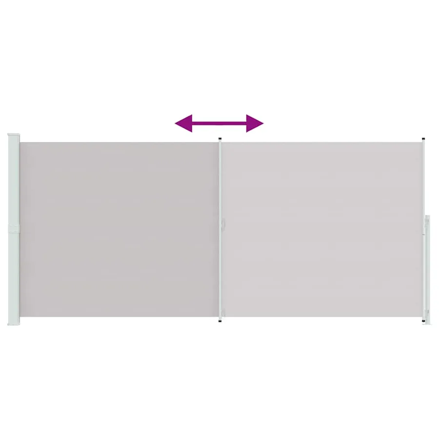 Auvent latéral rétractable de patio 220x500 cm Gris - 7