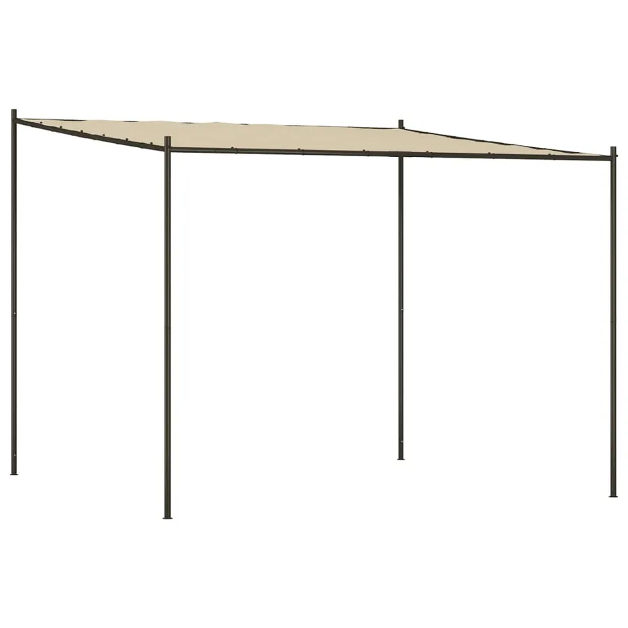Belvédère beige 3x3 m 180 g/m² tissu et acier - 2