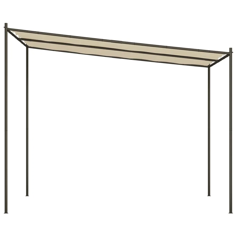 Belvédère beige 3x3 m 180 g/m² tissu et acier - 4