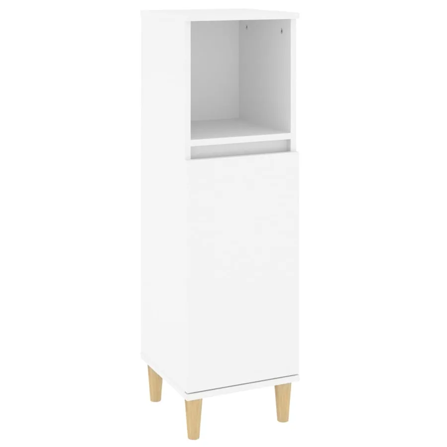 Ensemble de meubles salle de bain 3 pcs blanc bois d'ingénierie - 6