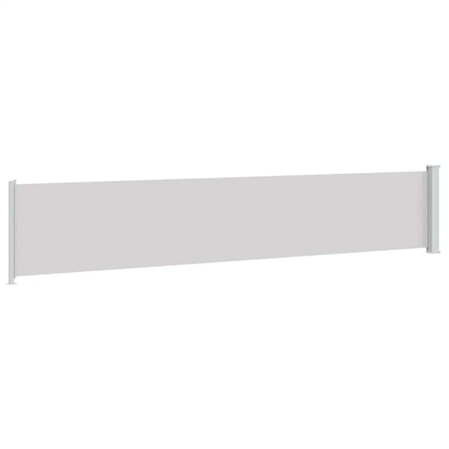 Auvent latéral rétractable de patio 117x600 cm Gris - 6