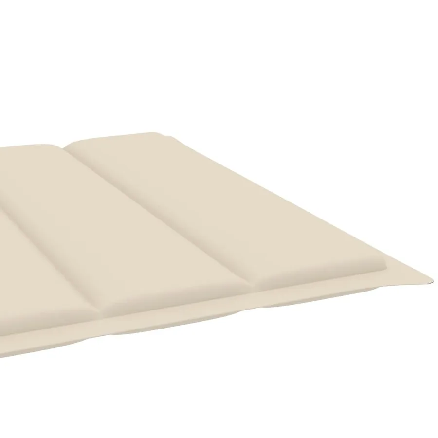 Chaise longue pliable avec coussin Bois d'acacia solide - 18