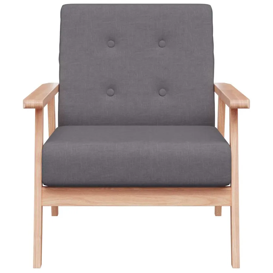 Fauteuil Gris foncé Tissu - 3