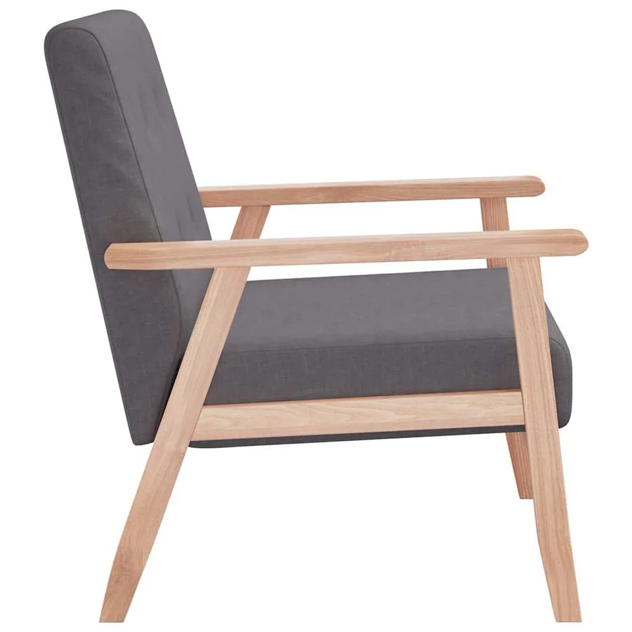 Fauteuil Gris foncé Tissu - 4