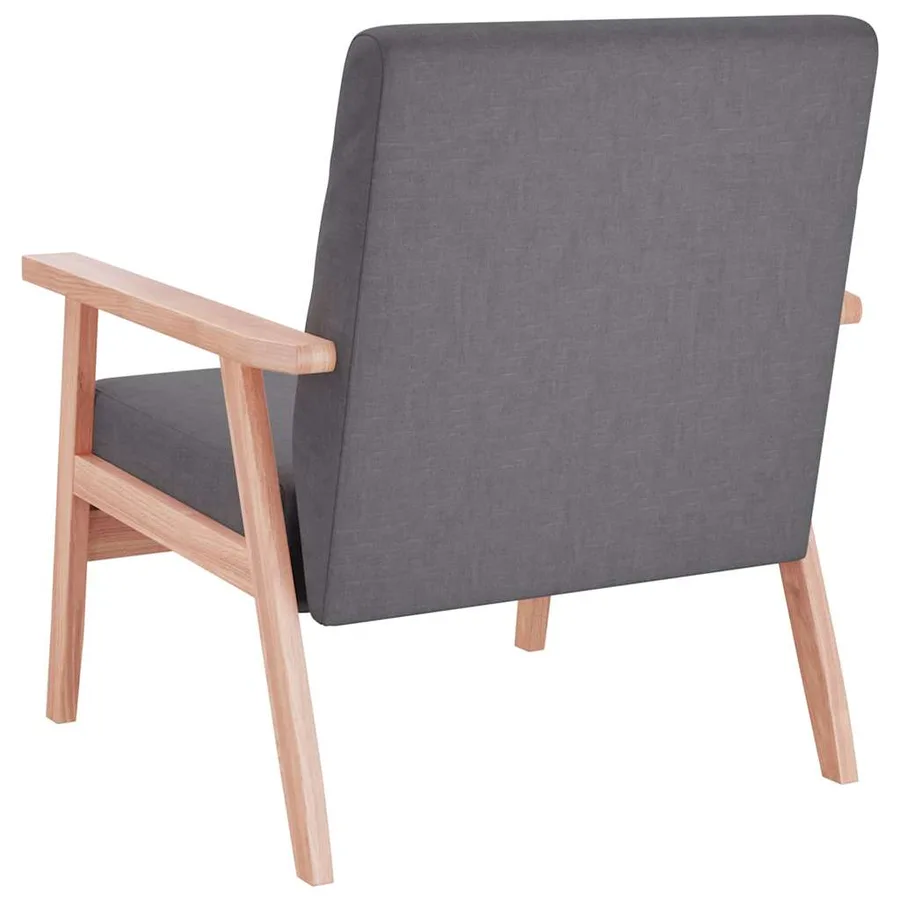 Fauteuil Gris foncé Tissu - 5
