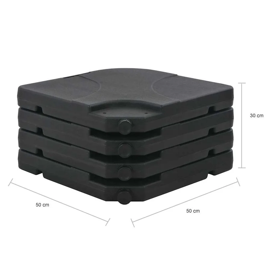 Parasol de jardin avec base portable vert - 16