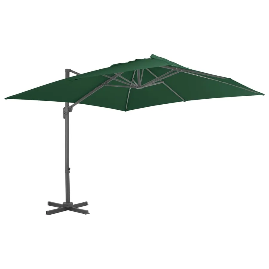 Parasol de jardin avec base portable vert - 2