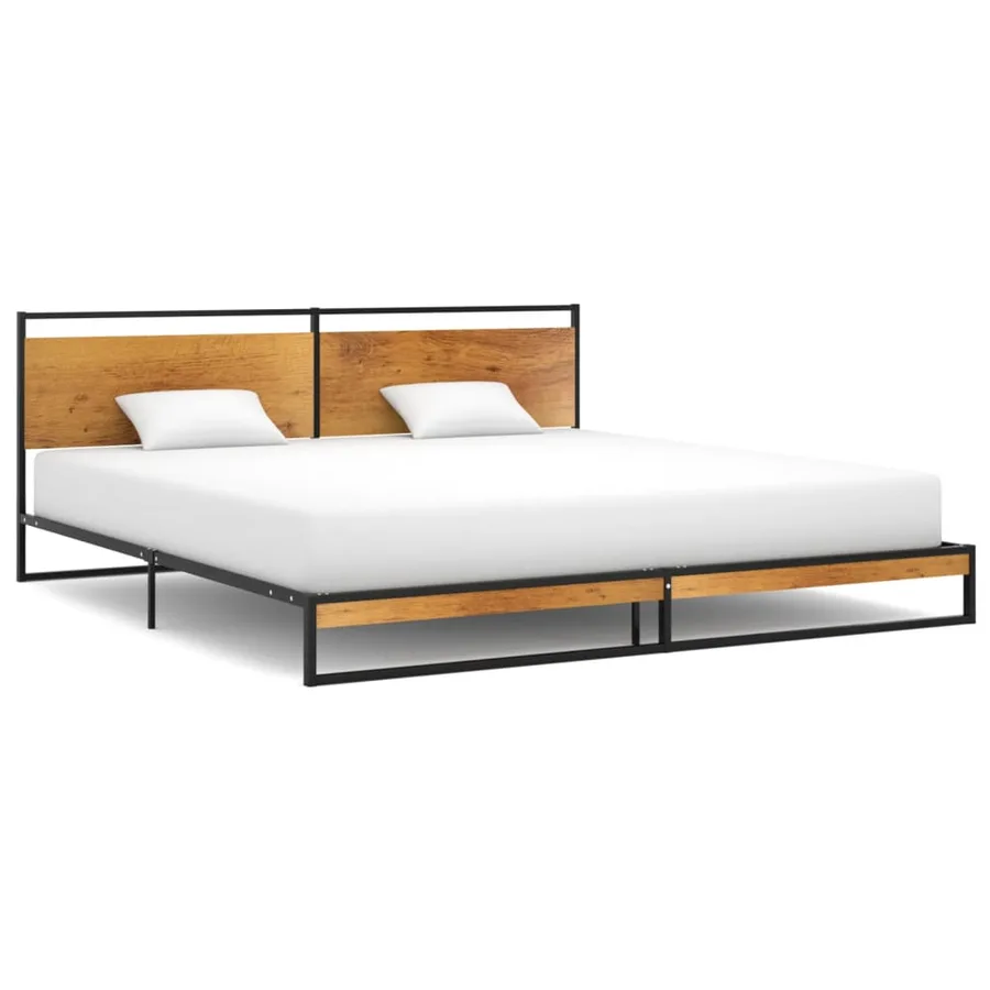Cadre de lit sans matelas métal 200x200 cm - 2
