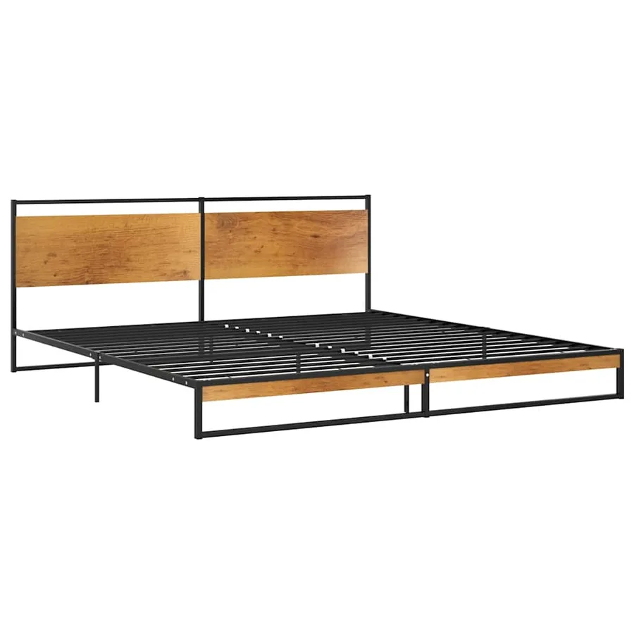 Cadre de lit sans matelas métal 200x200 cm - 3