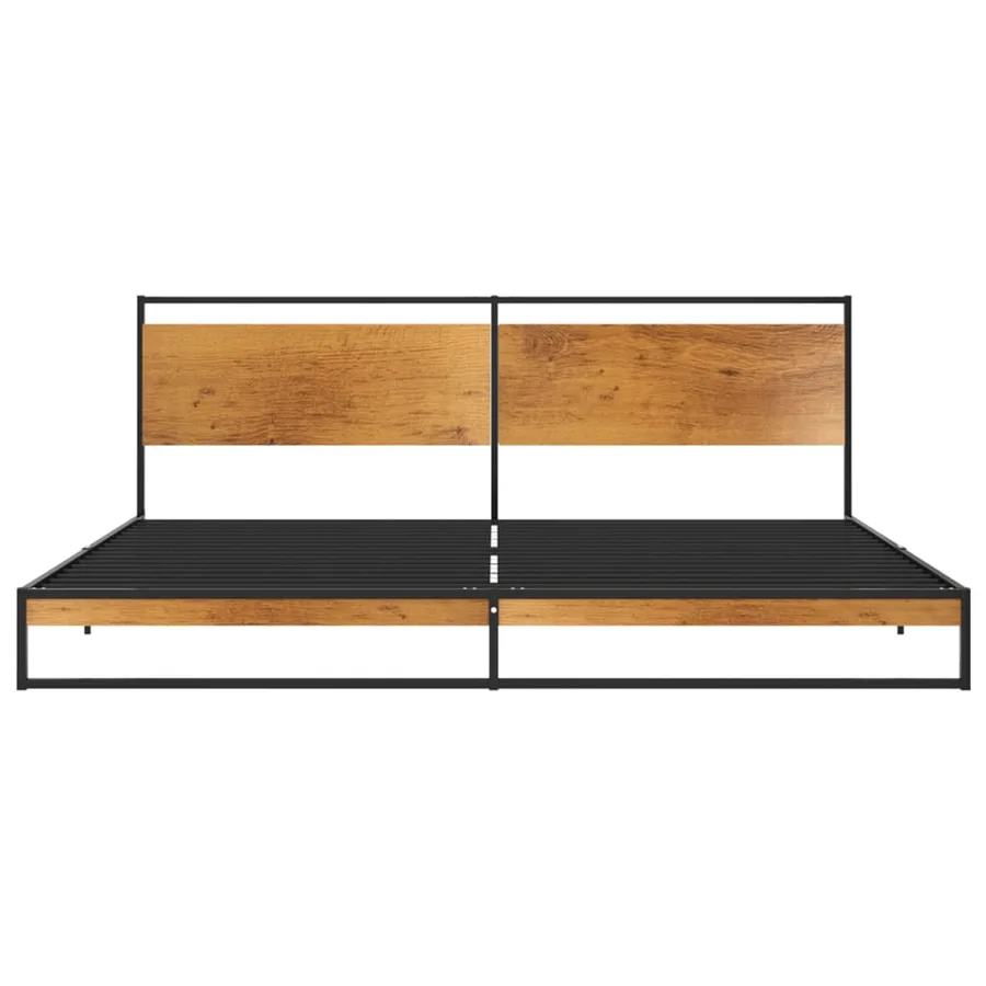 Cadre de lit sans matelas métal 200x200 cm - 4