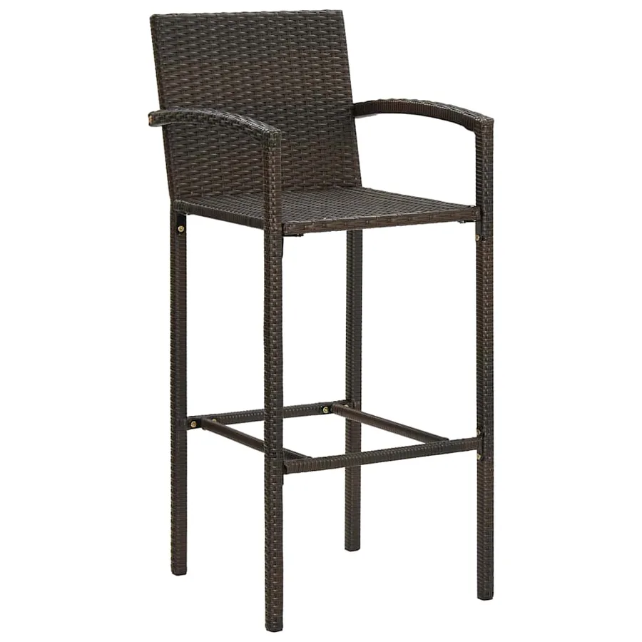 Ensemble de bar de jardin 3 pcs Marron - 9