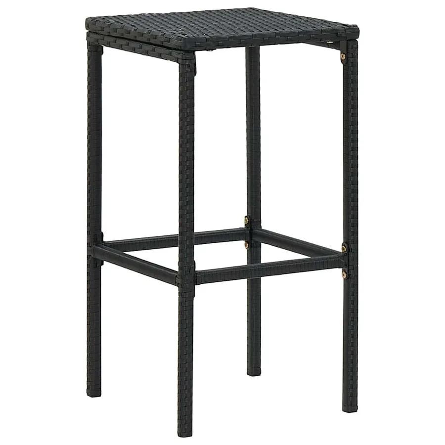 Ensemble de bar de jardin avec coussins 5 pcs Noir - 9