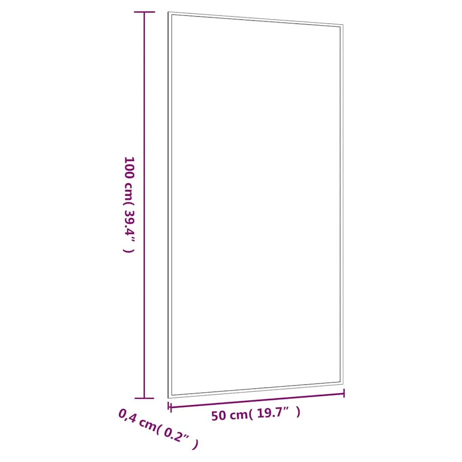 Miroir mural 50x100 cm Verre Rectangulaire - 6