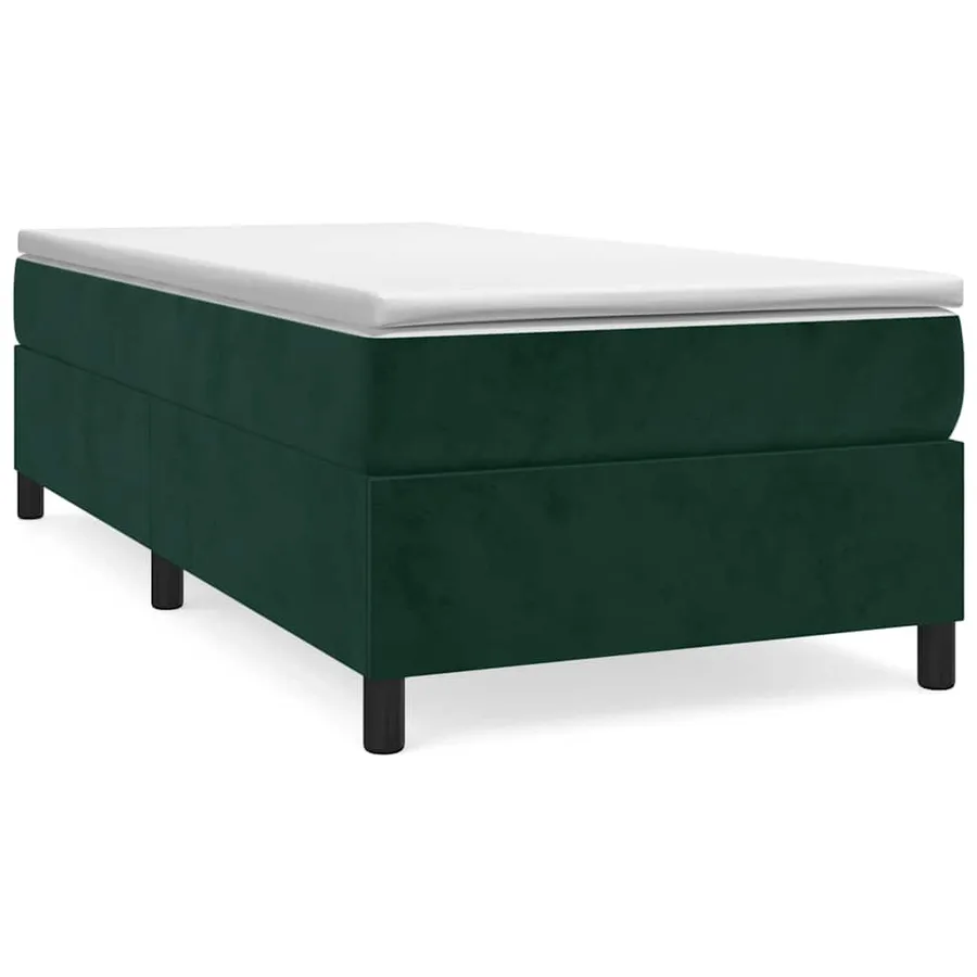 Sommier à lattes de lit avec matelas Vert foncé 100x200 cm - 2