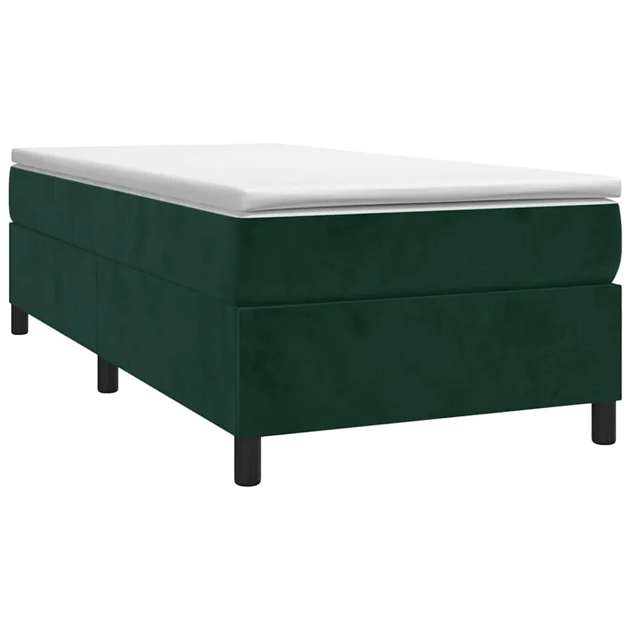 Sommier à lattes de lit avec matelas Vert foncé 100x200 cm - 3