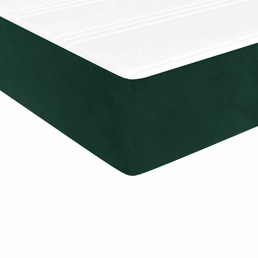 Sommier à lattes de lit avec matelas Vert foncé 100x200 cm - 8