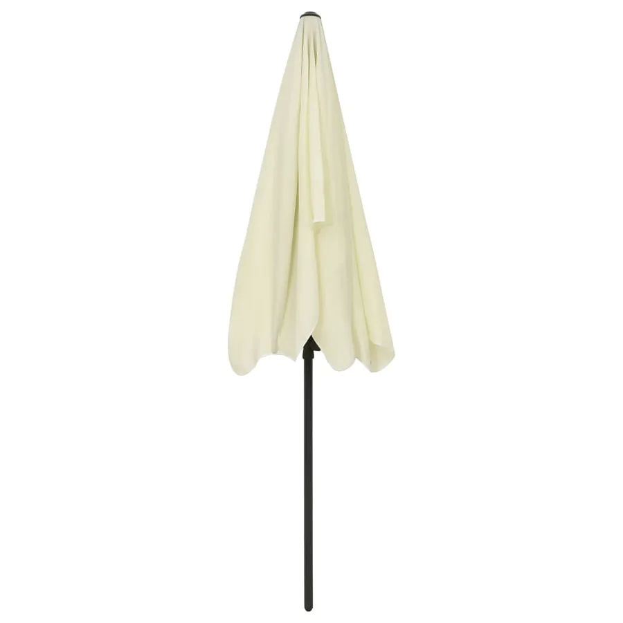 Parasol de plage jaune sable 200x125 cm - 5