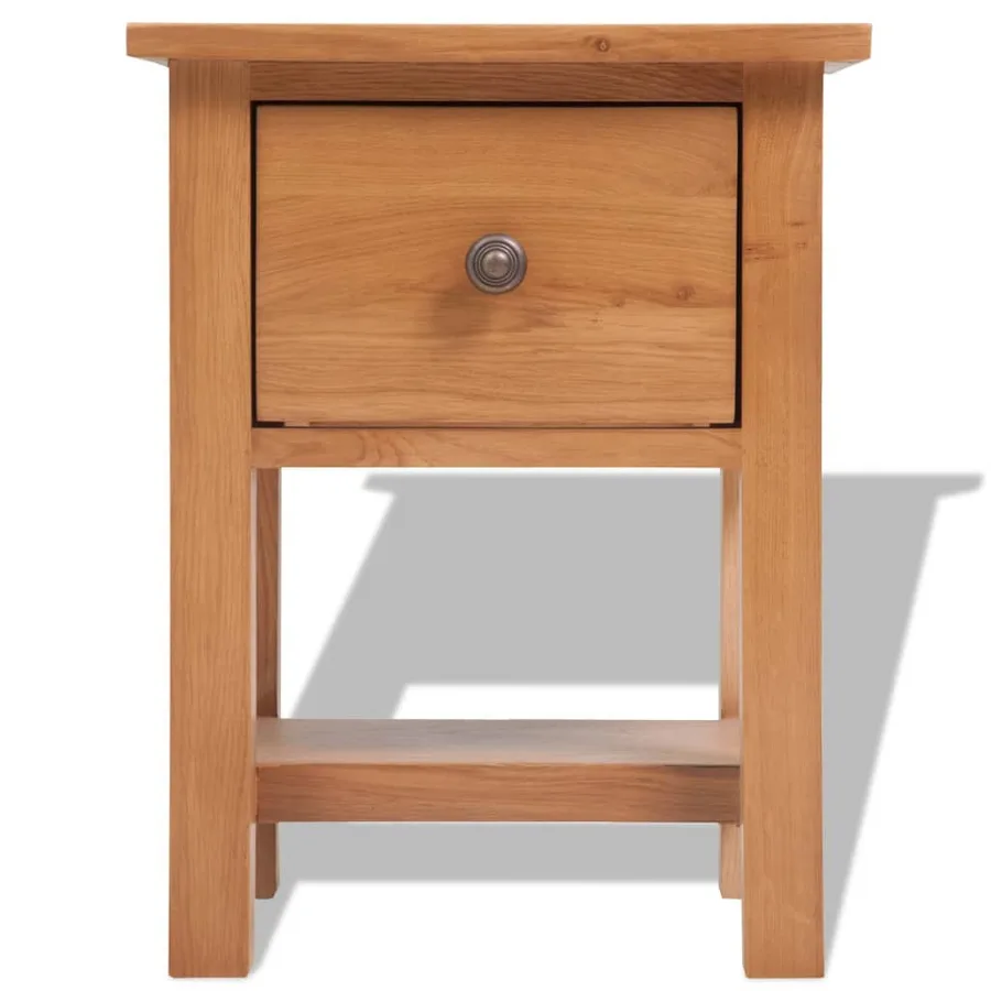 Table de chevet 36x30x47 cm Bois de chêne massif - 2