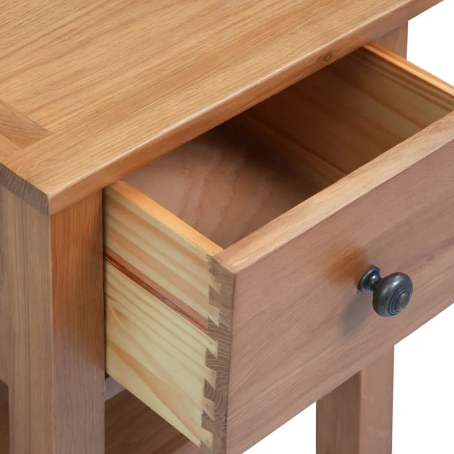 Table de chevet 36x30x47 cm Bois de chêne massif - 5