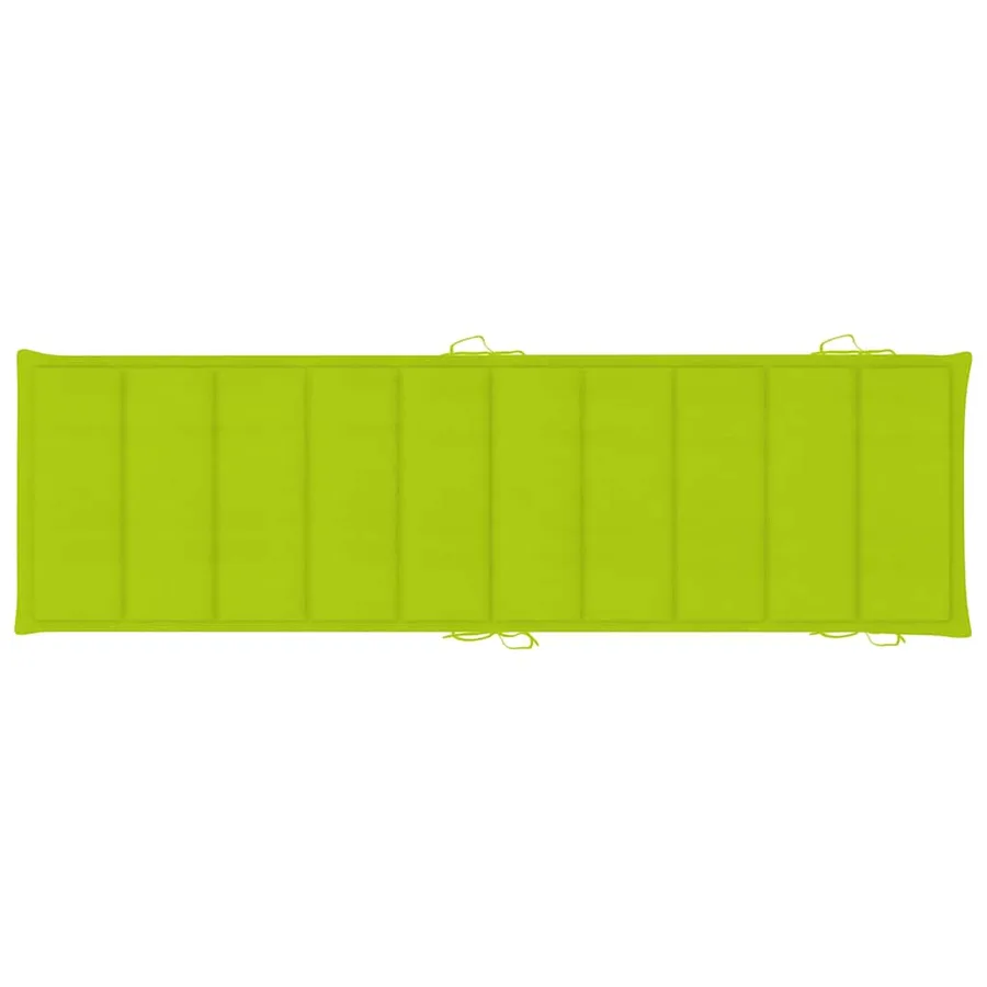 Chaises longues lot de 2 avec table et coussins Acacia solide - 10