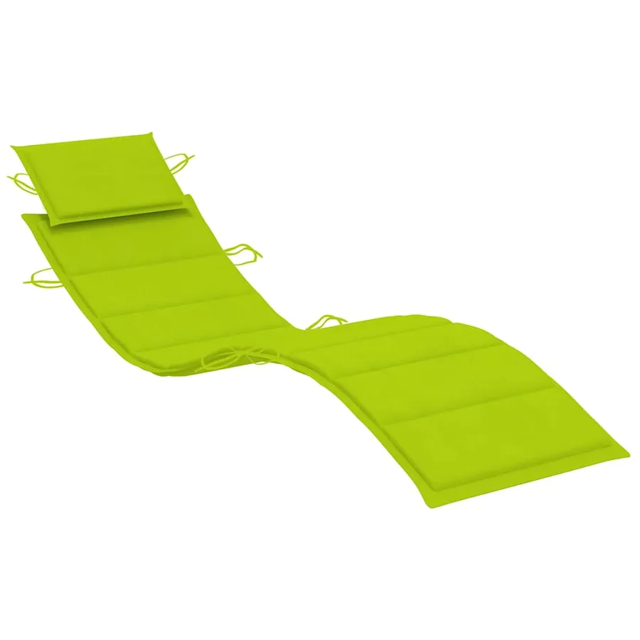 Chaises longues lot de 2 avec table et coussins Acacia solide - 7