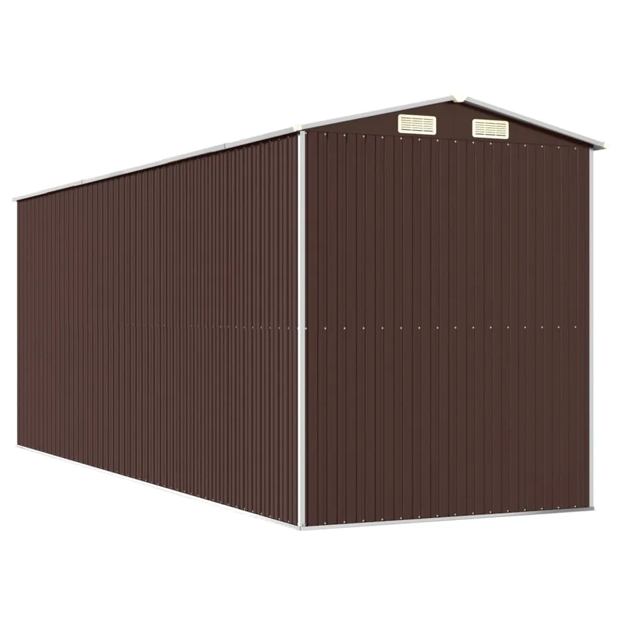 Abri de jardin Marron foncé 192x523x223 cm Métal galvanisé - 6