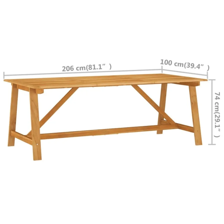 Ensemble à manger de jardin 7 pcs Noir - 12