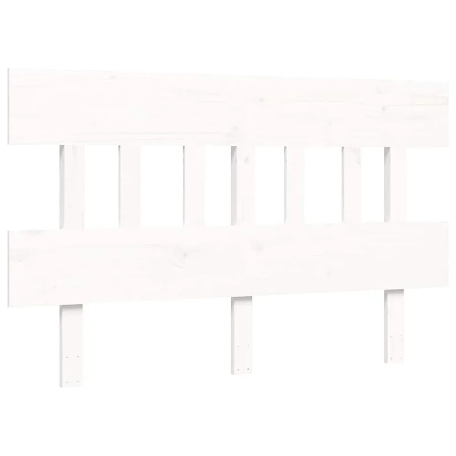 Lit pour personne âgée sans matelas blanc 120x200cm bois massif - 8