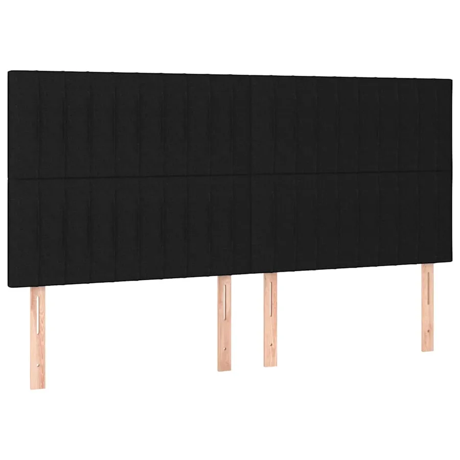 Sommier à lattes de lit avec matelas Noir 180x200 cm Tissu - 6