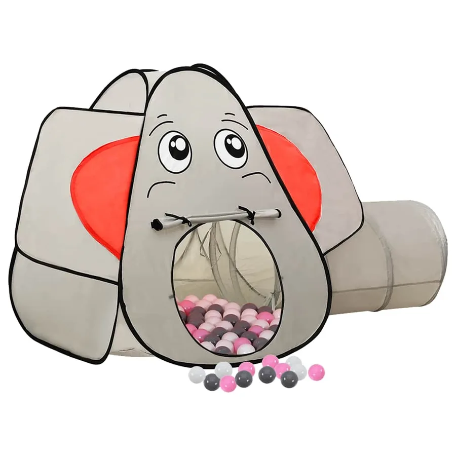 Tente de jeu pour enfants 250 balles Éléphant Gris 174x86x101cm - 2