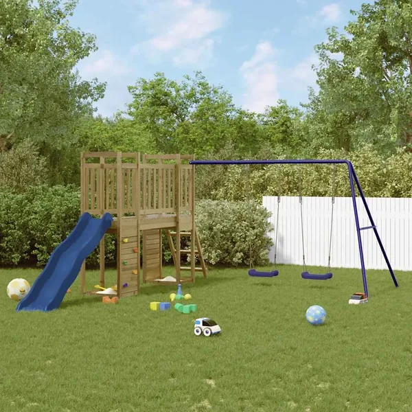 Aire de jeux d'extérieur bois de pin imprégné