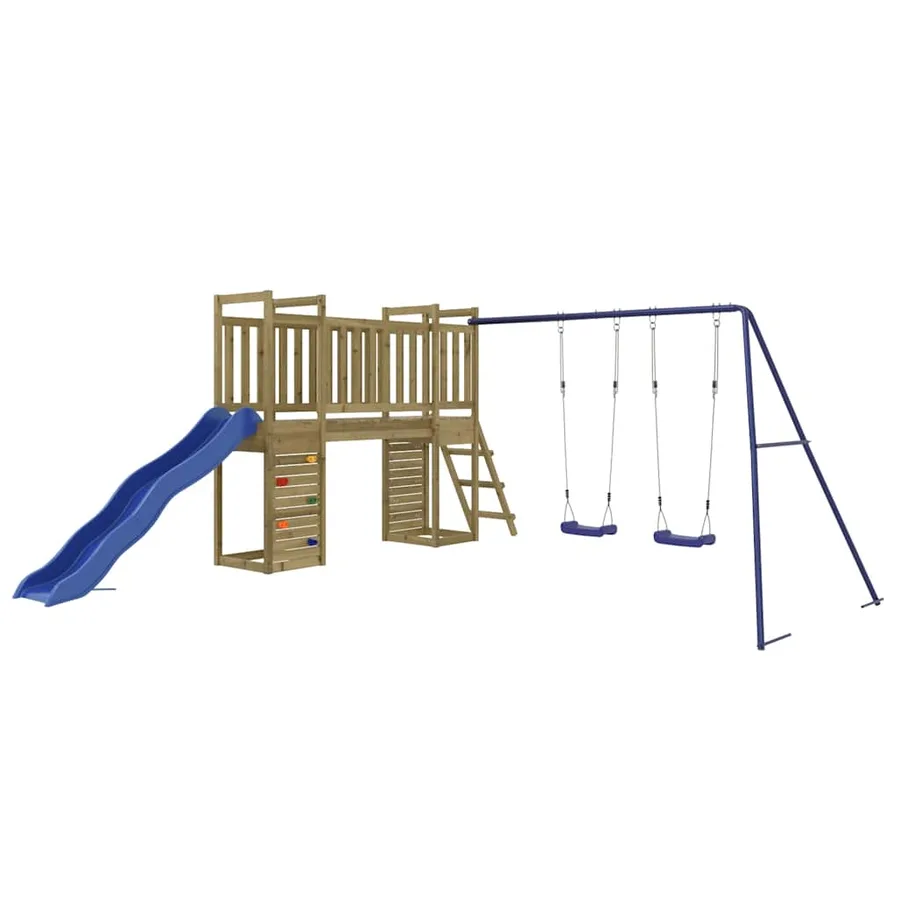 Aire de jeux d'extérieur bois de pin imprégné - 3