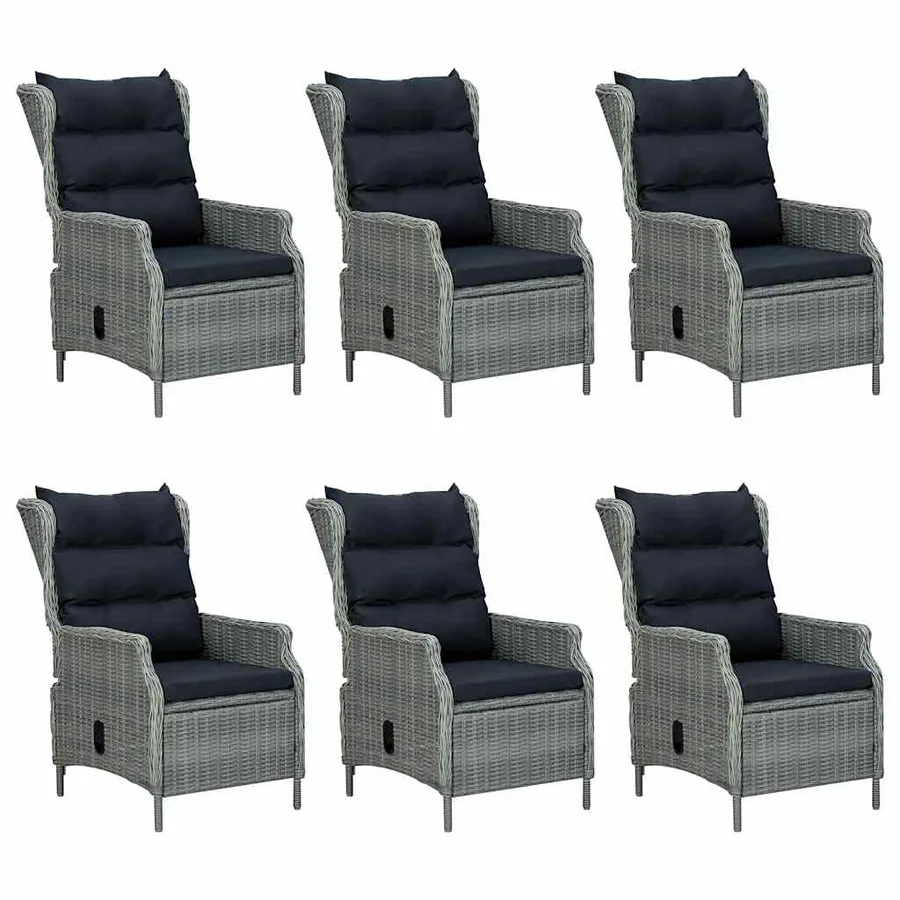 Ensemble à manger de jardin 7 pcs Gris clair - 2
