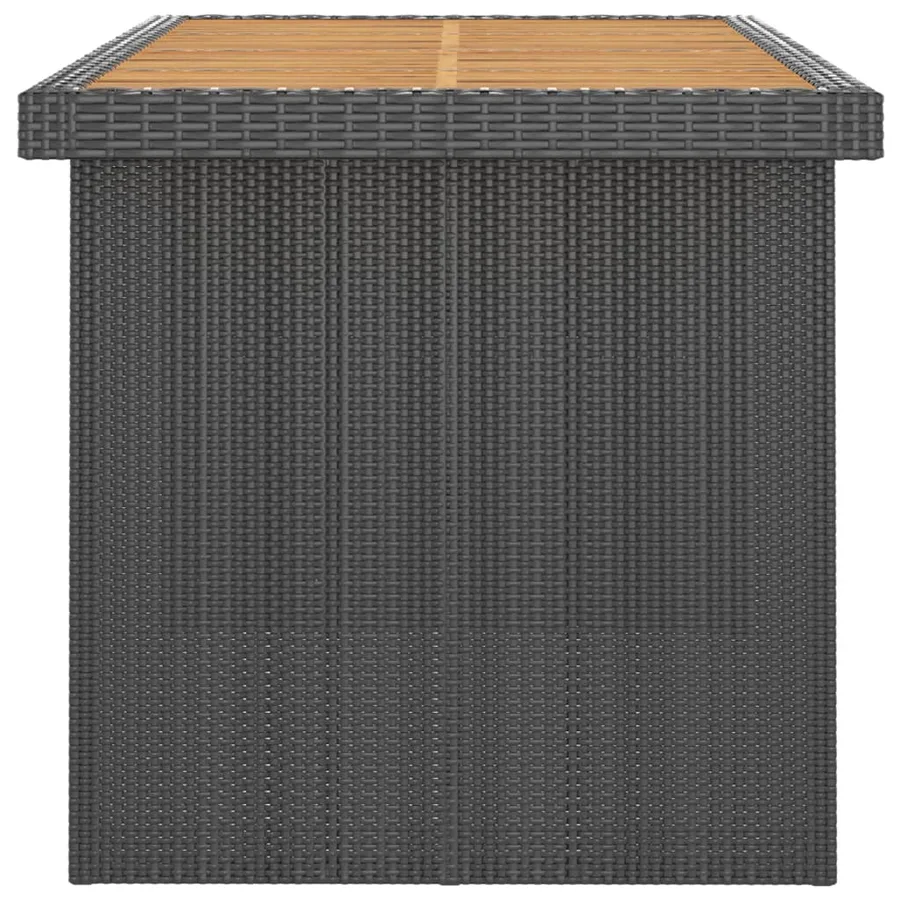 Ensemble à manger d'extérieur 9pcs coussins résine tressée noir - 11
