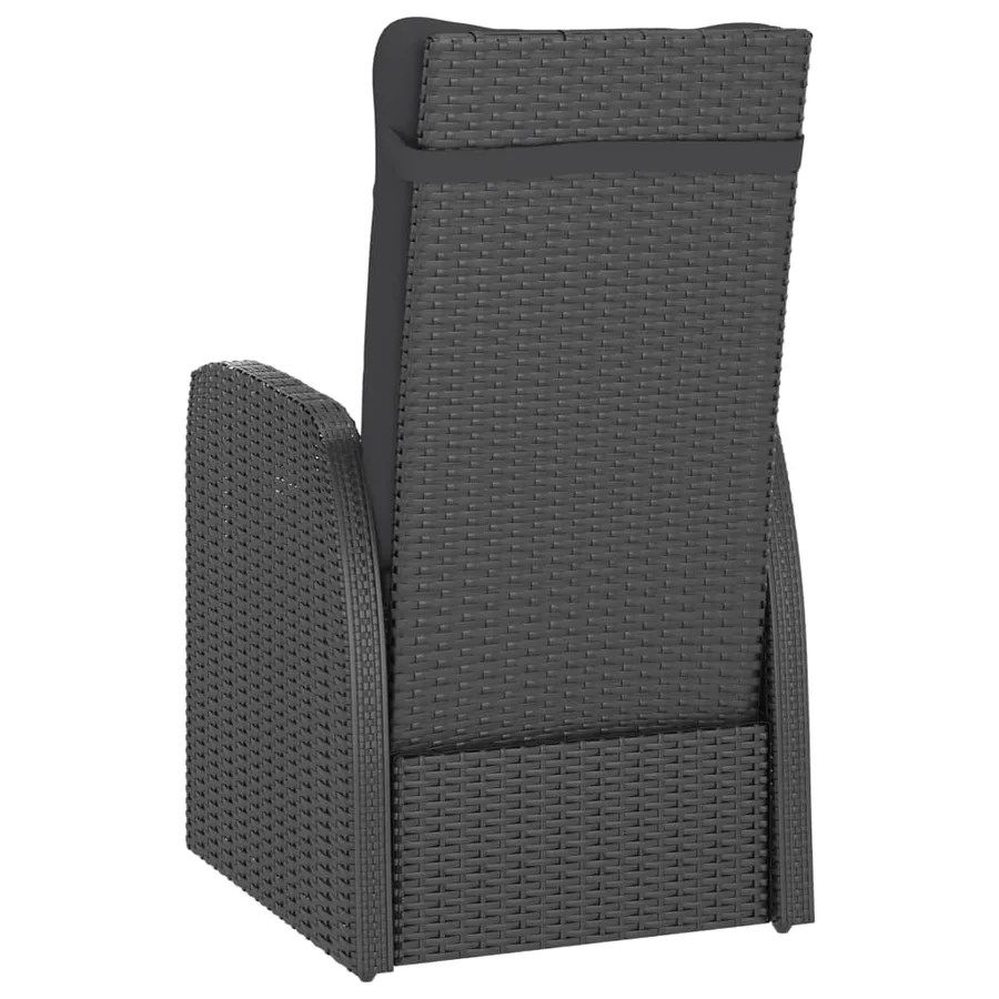 Ensemble à manger d'extérieur 9pcs coussins résine tressée noir - 7