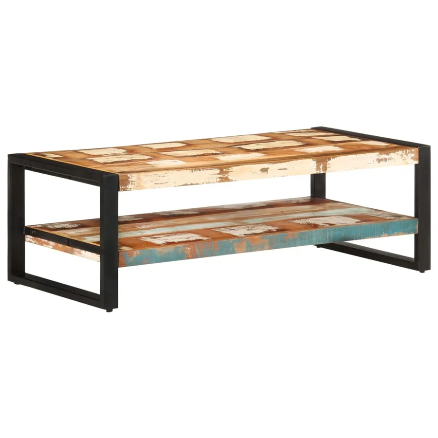 Table basse 120x60x40 cm Bois de récupération solide - 6